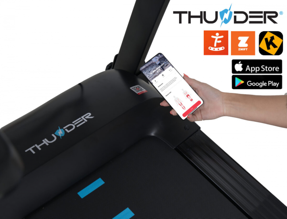 Banda de alergare electrica THUNDER PHENOM-S, Viteza maxima 18km/h, maxima suportata 160kg, Black [2]