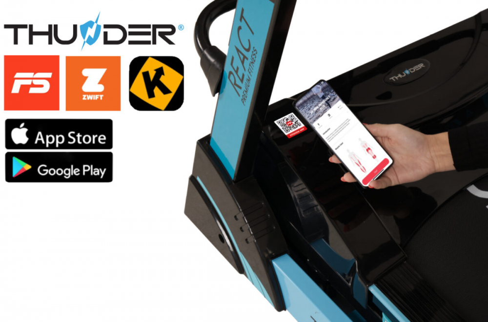 Banda de alergare electrica THUNDER REACT-DS, Viteza maxima 18km/h, maxima suportata 160kg, Black [3]