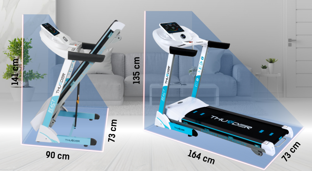 Электрическая беговая дорожка THUNDER REACT-S-WHITE [8]