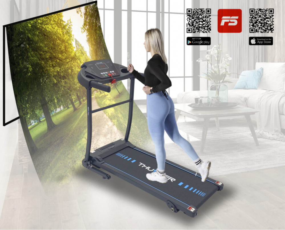 Banda de alergare electrica THUNDER TS-G8000, Bluetooth, viteza maxima 10km/h, maxima suportata 90kg, 12 programe presetate [3]