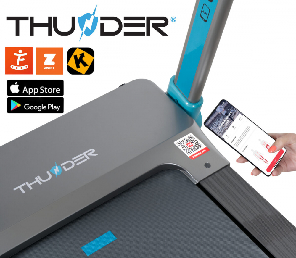 Banda de alergare electrica THUNDER ULTRA, Viteza maxima 16km/h, maxima suportata 160kg, Silver [6]