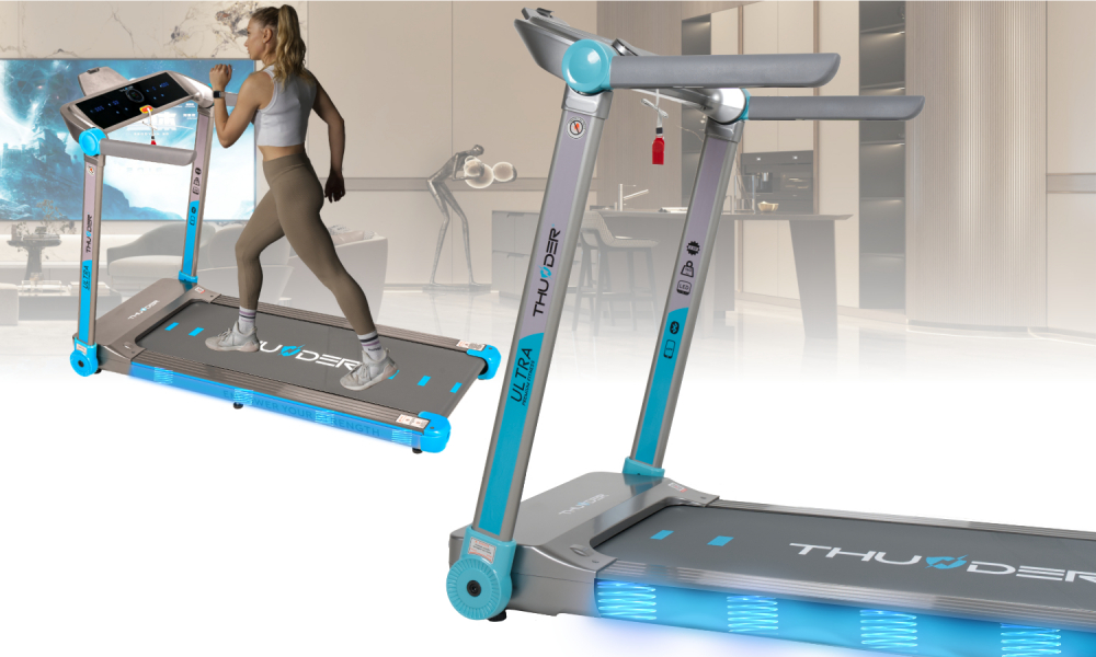 Banda de alergare electrica THUNDER ULTRA, Viteza maxima 16km/h, maxima suportata 160kg, Silver [8]