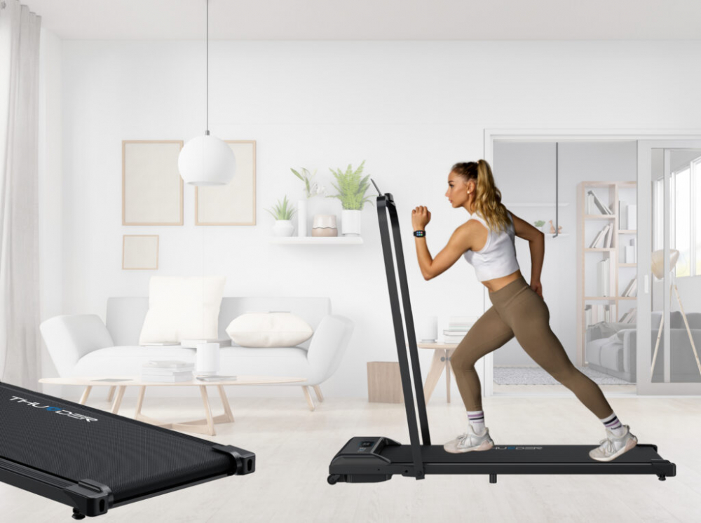Banda de alergare electrica THUNDER VIVA, Viteza maxima 10km/h, maxima suportata 90kg, Black [6]