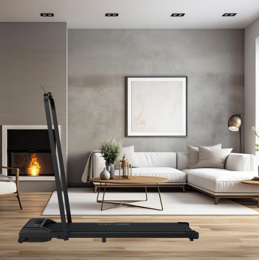 Banda de alergare electrica THUNDER VIVA, Viteza maxima 10km/h, maxima suportata 90kg, Black [5]