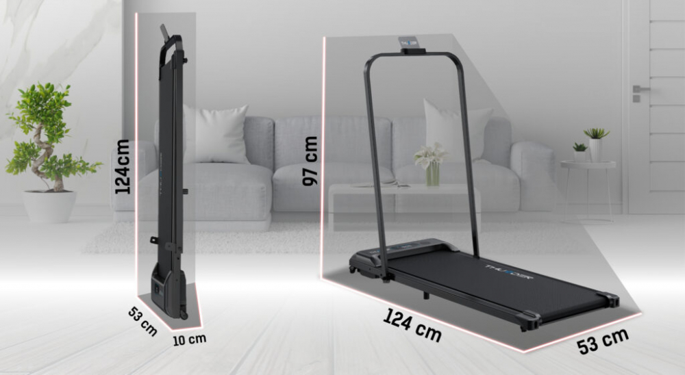 Banda de alergare electrica THUNDER VIVA, Viteza maxima 10km/h, maxima suportata 90kg, Black [9]