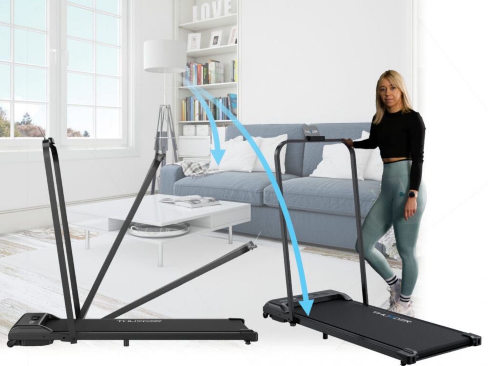 Banda de alergare electrica THUNDER VIVA, Viteza maxima 10km/h, maxima suportata 90kg, Black [3]