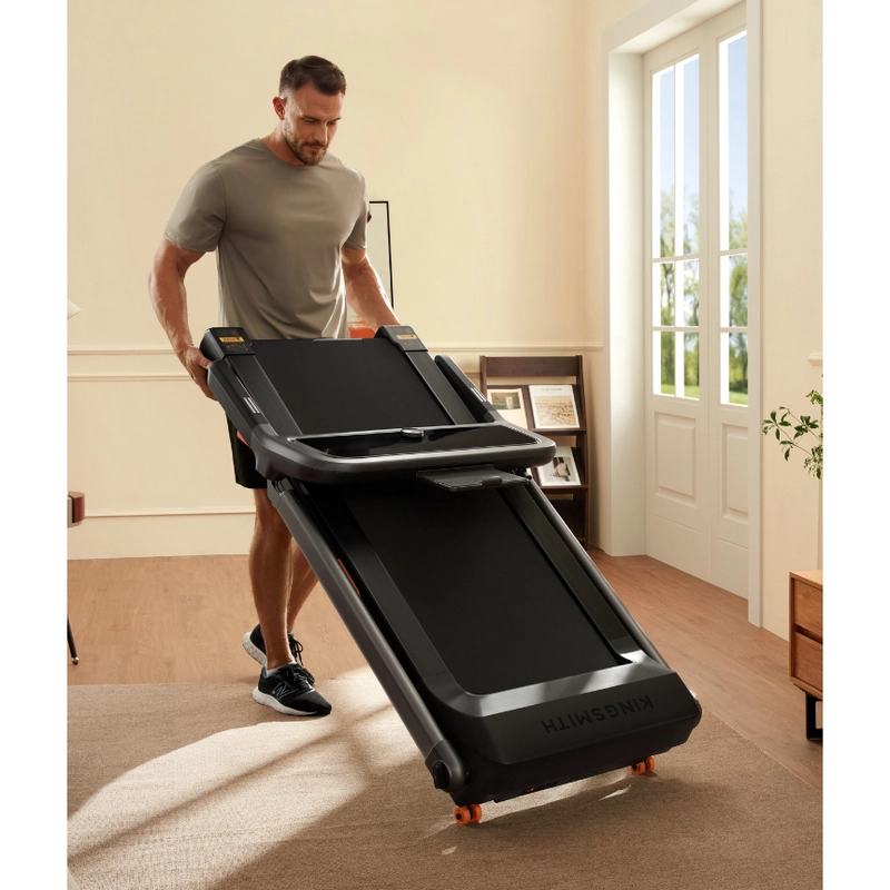 Bandă de alergat electrică Kingsmith WalkingPad G15 (Motor 3 CP, Înclinare reglabilă 10°, Viteză max. 15 km/h, Sarcină max. 136 kg, Pliabilă, Senzor Puls, Bluetooth, Negru) [5]