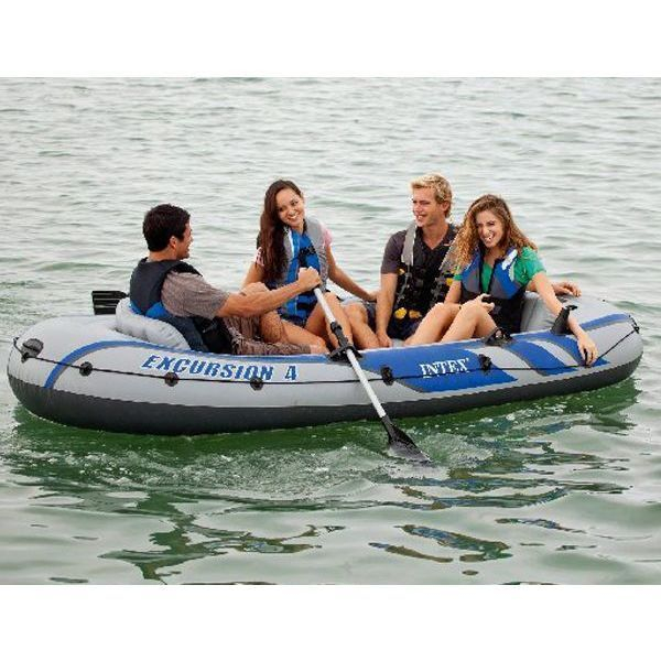 Barca gonflabilă INTEX Excursion 4 – ideală pentru aventuri pe apă cu familia sau prietenii [2]