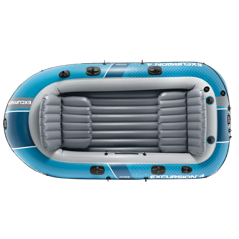 Barcă Gonflabilă Intex Excursion 4 cu vâsle și pompă – Confort, Stabilitate și Distracție pe Apă [2]