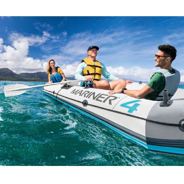 Barcă gonflabilă INTEX Mariner 4 cu vâsle și pompă, 328x145x48 cm, până la 500 kg – rezistentă, sigură și complet echipată pentru aventuri nautice [3]