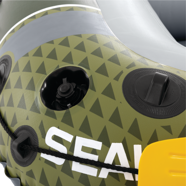 Надувная лодка INTEX Seahawk 2 Set – Двухместная ПВХ лодка с веслами и насосом в комплекте [7]
