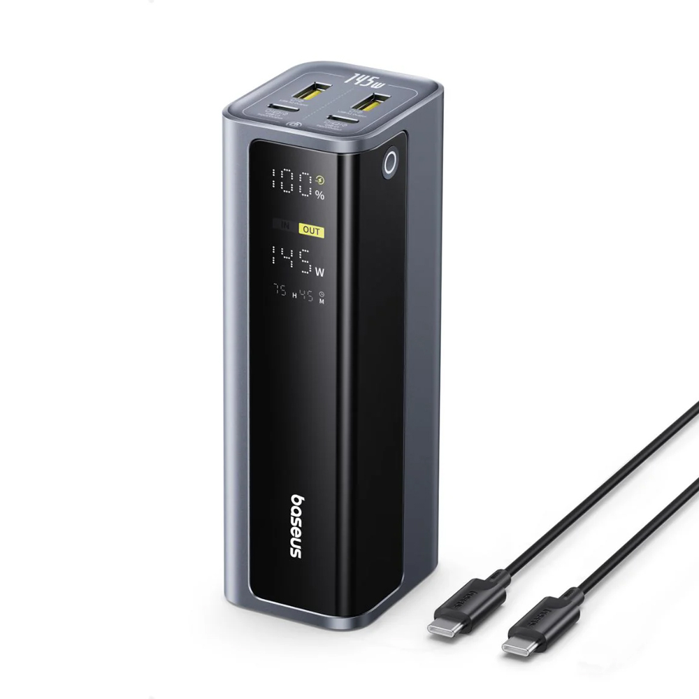 Baterie externă Baseus EnerGeek GP12 Power Bank 20800mAh 145W cu cablu Type-C (0.3m), Afișaj Digital, Space Grey [1]