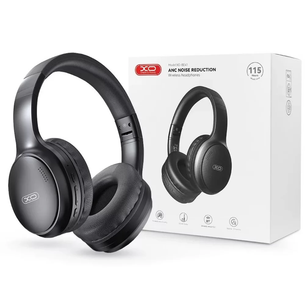 BE41 Star Mist ANC Noise Cancelling Folding Headband Bluetooth Headset black [1]