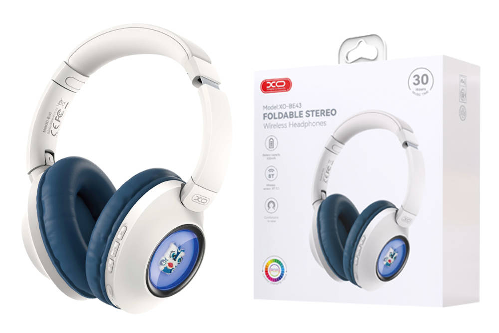 BE43 Lion Dancing Folding Headband Bluetooth Headset blue [2]