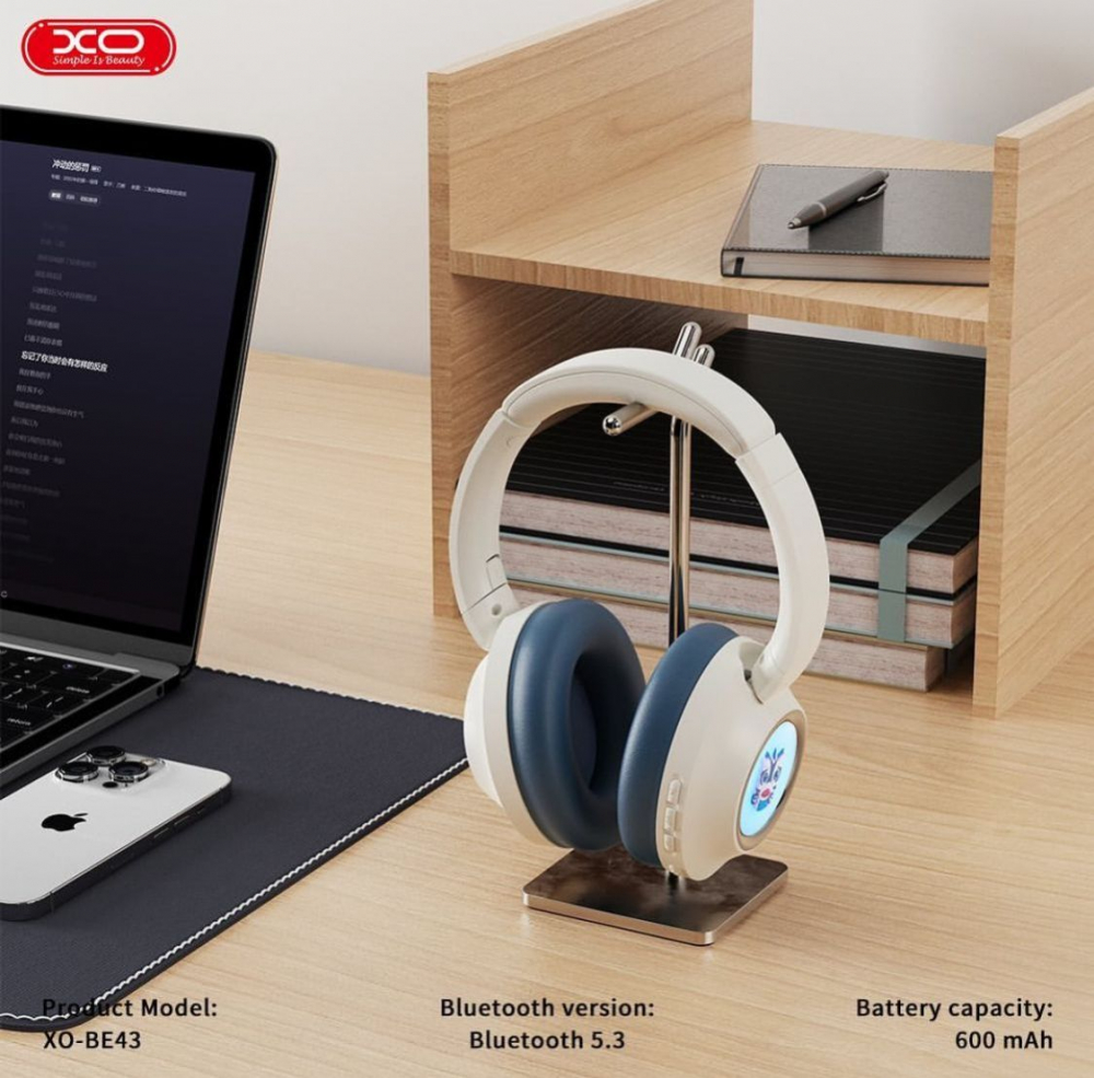 BE43 Lion Dancing Folding Headband Bluetooth Headset blue [5]