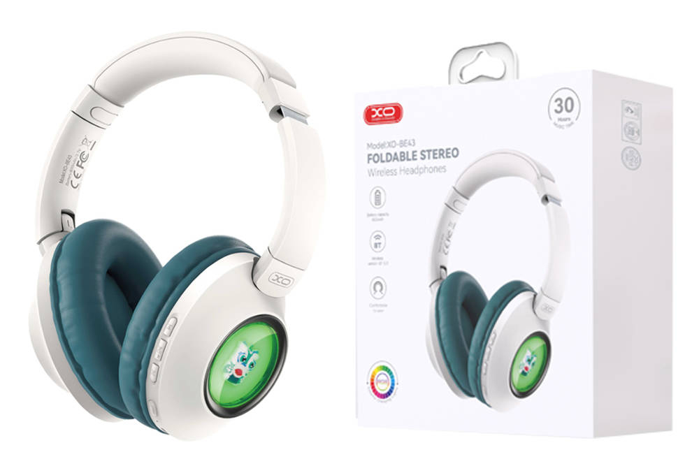 BE43 Lion Dancing Folding Headband Bluetooth Headset green [2]