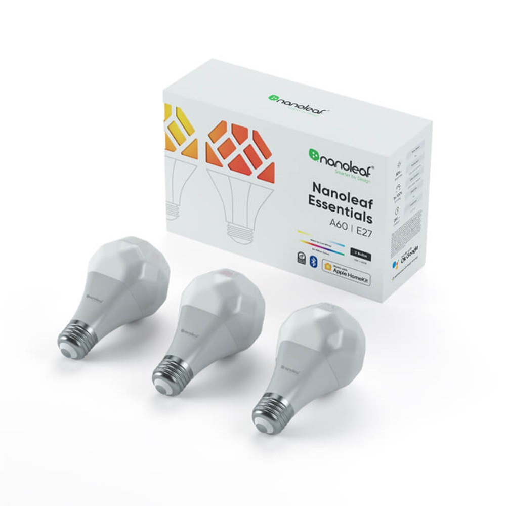 Becuri Smart Nanoleaf Essentials A19, E27, Set 3 Piese [3]