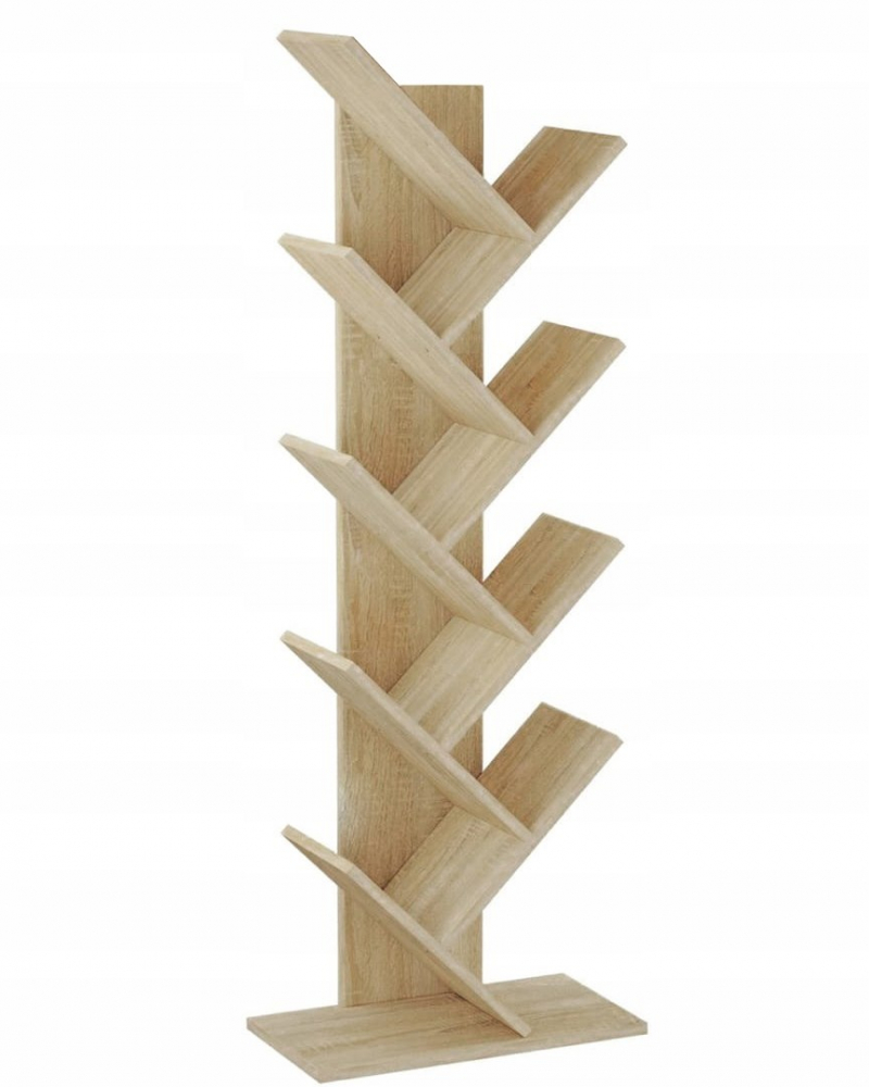 Bibliotecă tip copac Jumi, 152x50x24 cm, Stejar – design original și funcționalitate într-un singur raft [3]