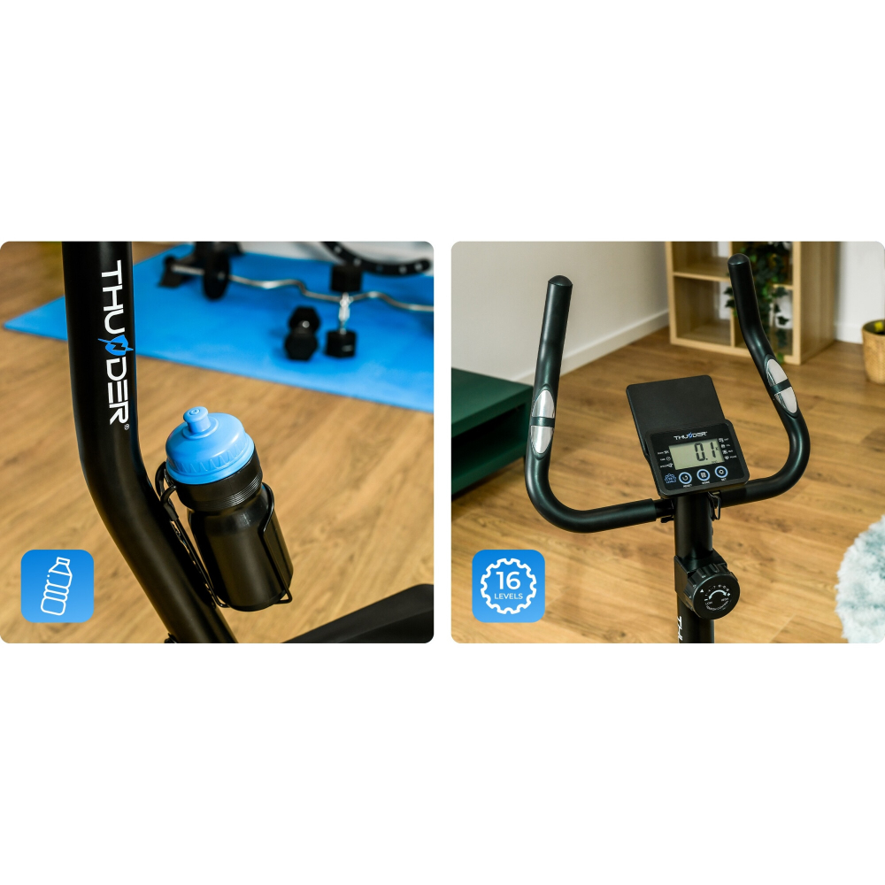 Bicicletă fitnes Thunder ZIGGS, sistem de rezistență magnetică 16 nivele, greutate maxima utilizator 110 kg [4]