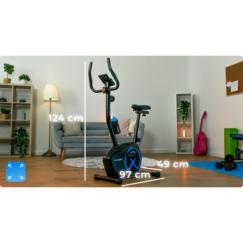 Bicicletă fitnes Thunder ZIGGS, sistem de rezistență magnetică 16 nivele, greutate maxima utilizator 110 kg [5]