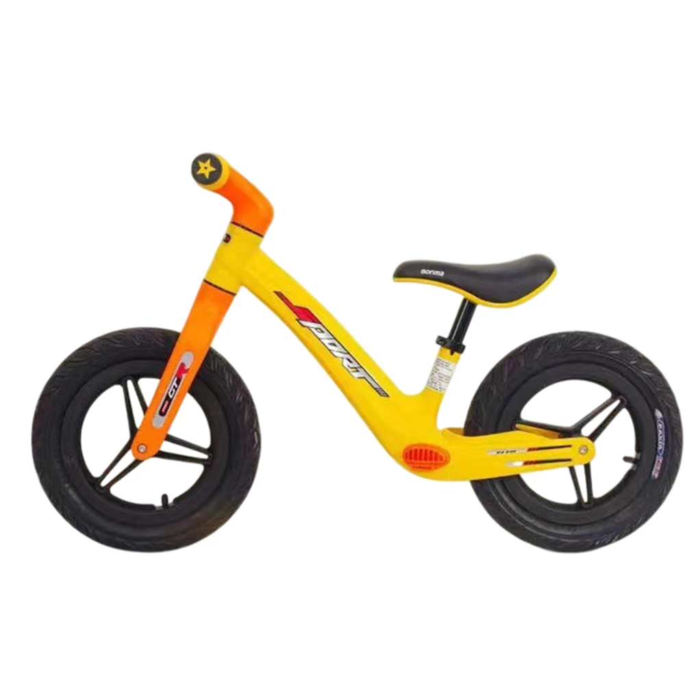 Bicicletă galbenă fără pedale Richi [1]