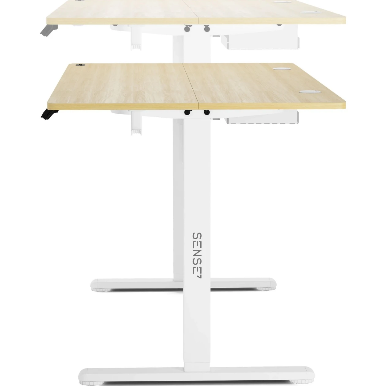Компьютерный стол с регулировкой высоты Sense7 Nojo 140x70 White Pine (Столешница МДФ, Металлический каркас, Высота 72-118 см) [5]