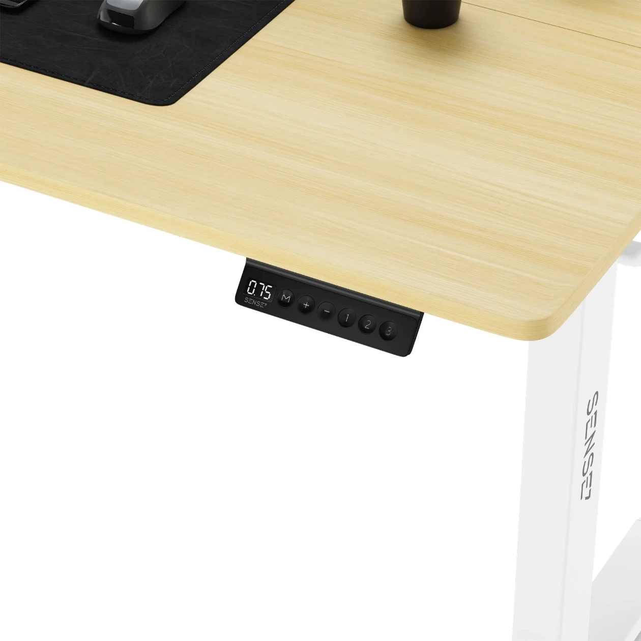 Компьютерный стол с регулировкой высоты Sense7 Nojo 140x70 White Pine (Столешница МДФ, Металлический каркас, Высота 72-118 см) [10]