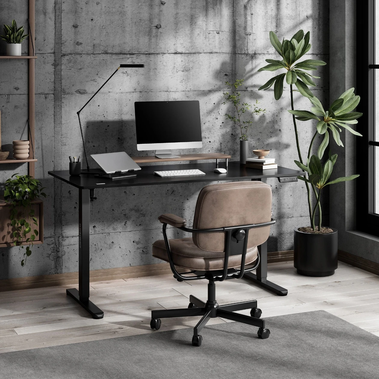 Регулируемый компьютерный стол Sense7 Nojo Light (140x70 см), Black [2]