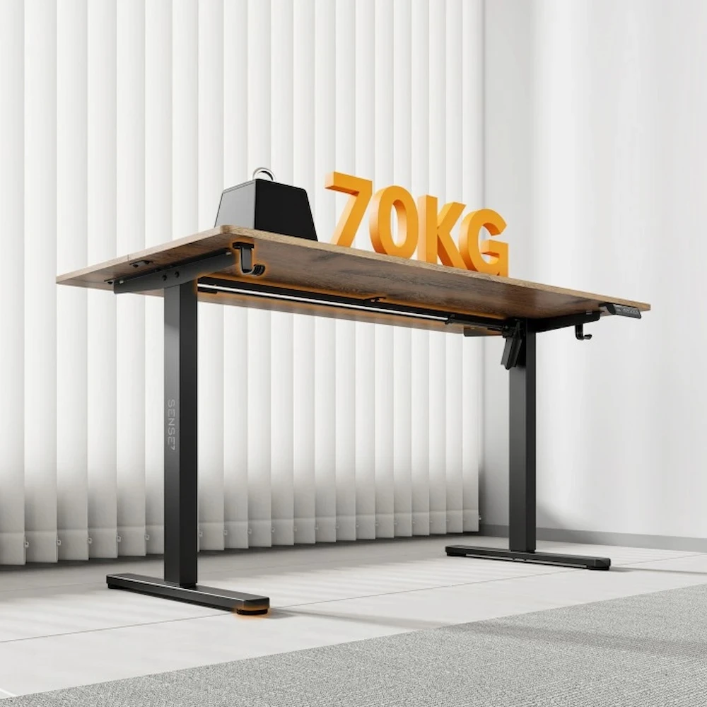 Регулируемый компьютерный стол Sense7 Nojo Light (140x70 см), Dark Brown [5]