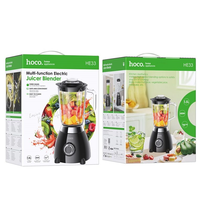Blender Retro Electric HE33 – 1.5L, 500W, Design Elegant din Inox și Sticlă [5]