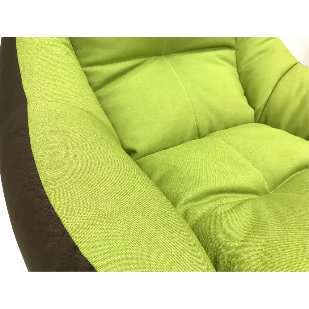 Fotoliu fără carcasă BigBoss, culoare maro cu verde [4]