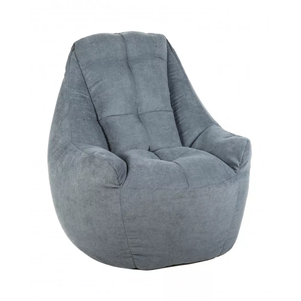 Кресло без каркаса BigBoss из велюра, тёмно-серое – Комфорт и элегантность для вашего дома [2]