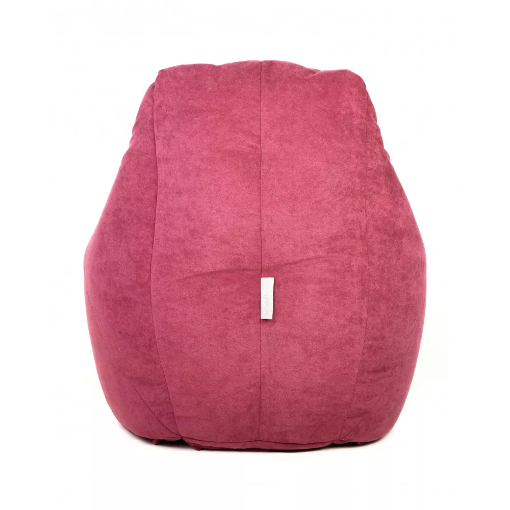 Кресло без каркаса BigBoss из велюра, цвет Сангрия [4]