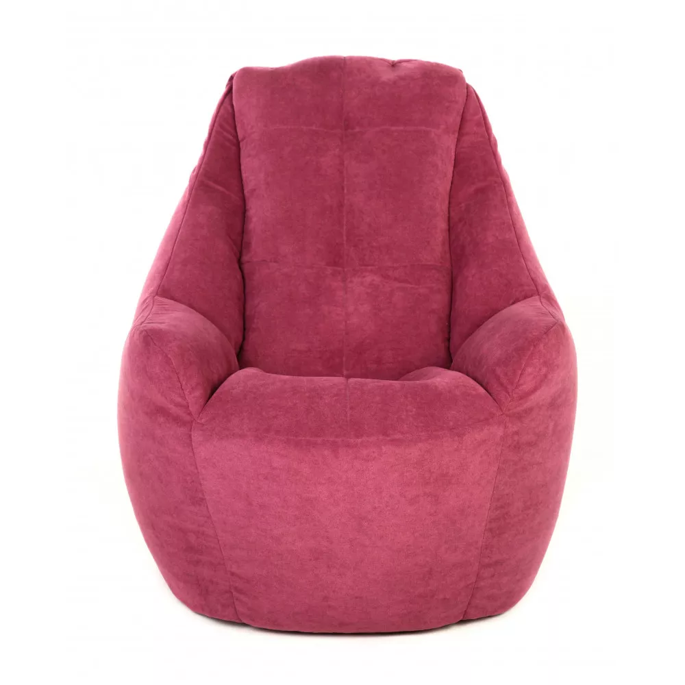 Кресло без каркаса BigBoss из велюра, цвет Сангрия [3]