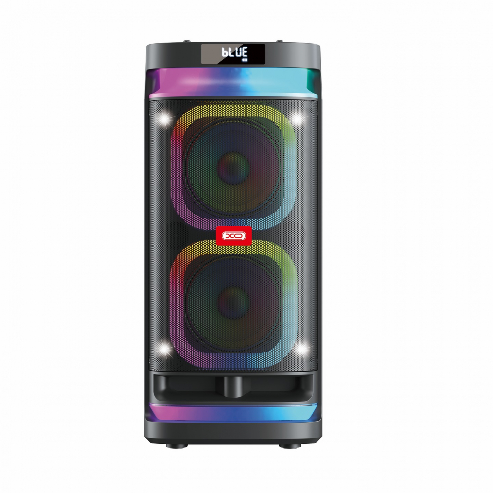 Boxă Bluetooth F58 Shine cu Woofer Dublu de 6 inch, Iluminare RGB, 40W (cu Telecomandă + 1 Microfon Wireless) [1]