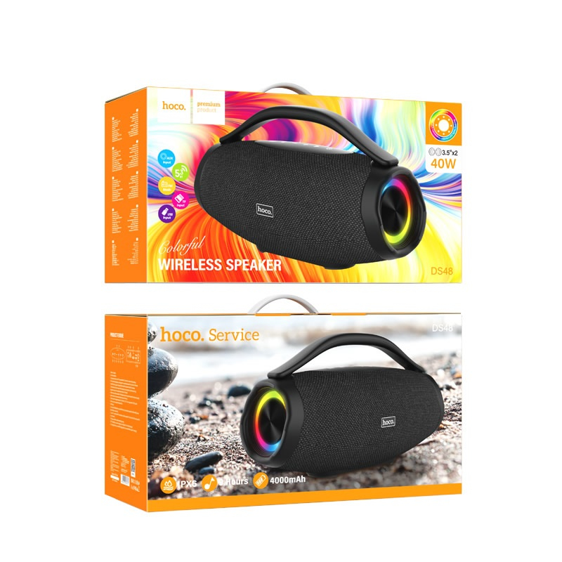 Портативная Bluetooth колонка DS48 Peak – Мощный Звук 40W, RGB Подсветка, Защита IPX6 [7]