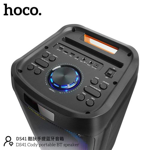 Портативная колонка DS41 Cody – 2x8", 40W, Bluetooth 5.0, Беспроводной микрофон, LED-подсветка [3]