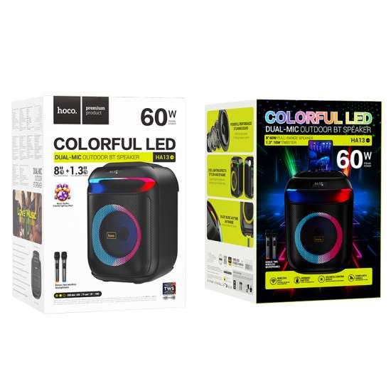 Boxă Portabilă HA13 Ramon – Putere de 60W și Două Microfoane Wireless [8]