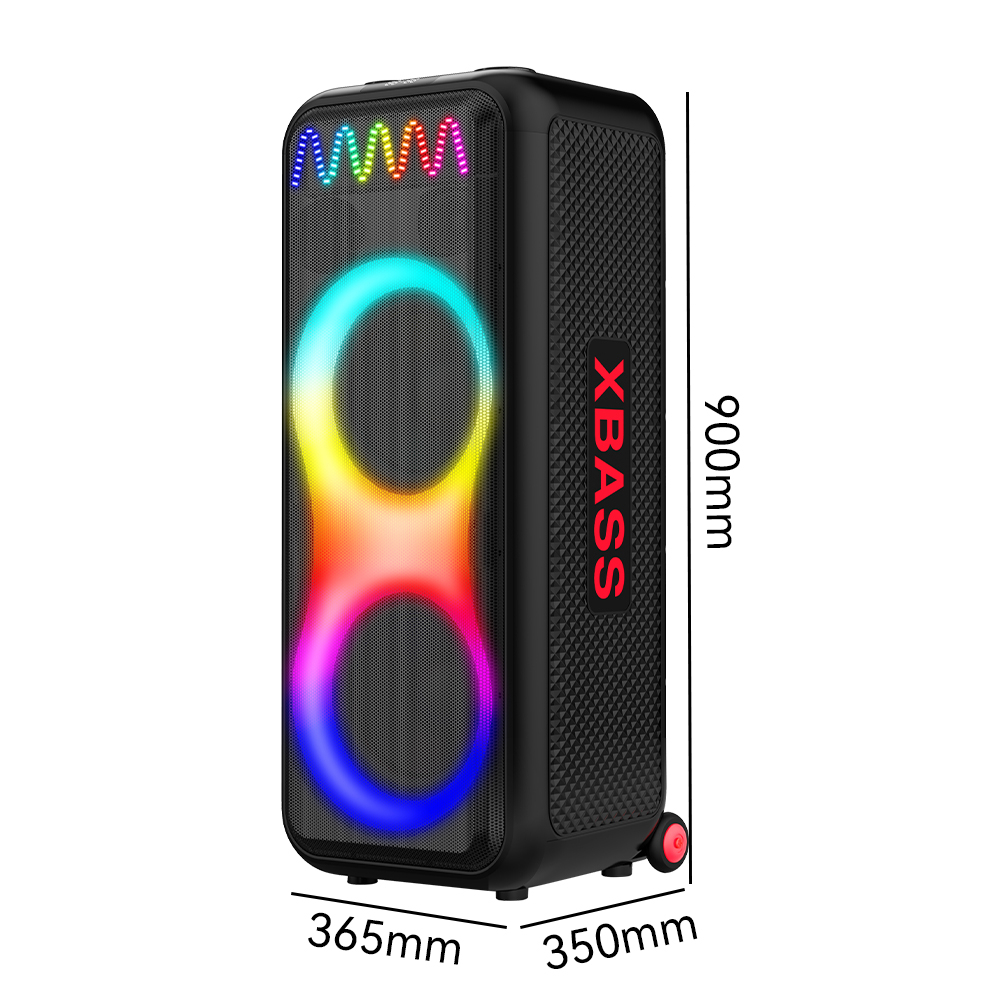 Boxă portabilă SING-E ZQS10212 cu microfoane wireless – Putere, versatilitate și spectacol de culori! [2]