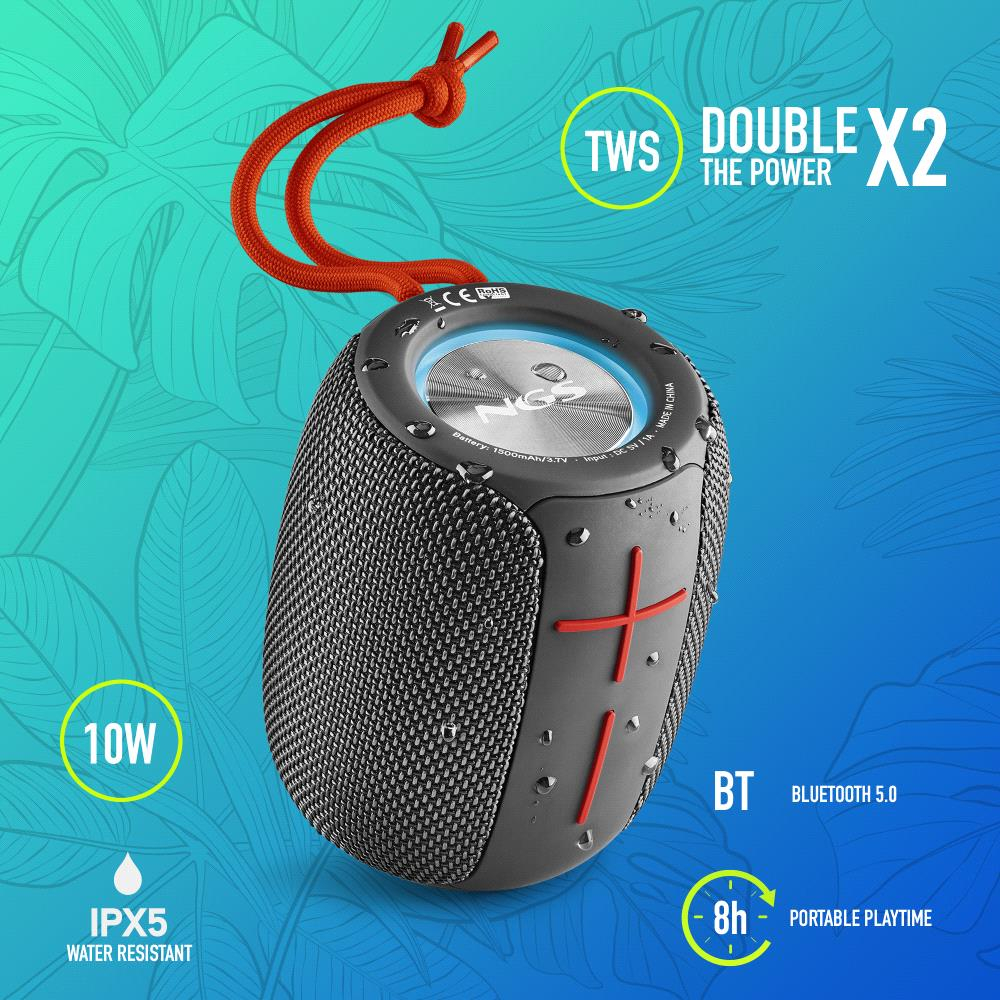 Boxă ROLLER NITRO 1 BT, 10W neagră, IPX5 rezistentă la apă, USB/TF/AUX IN - TWS [5]