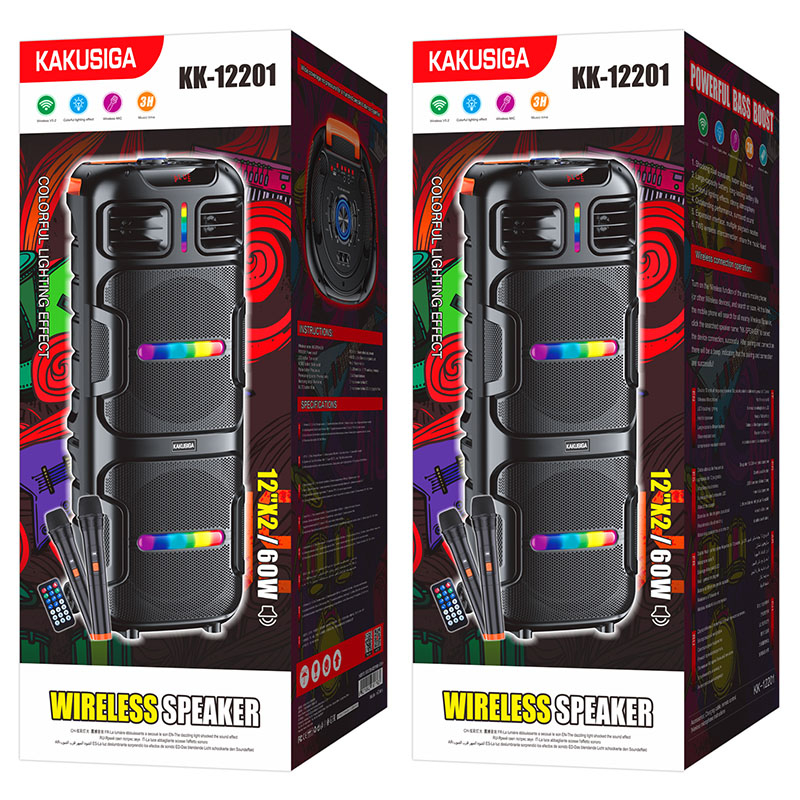 Boxă wireless KK-12201 GUANGMAN cu lumini colorate – Putere și stil în fiecare sunet! [3]