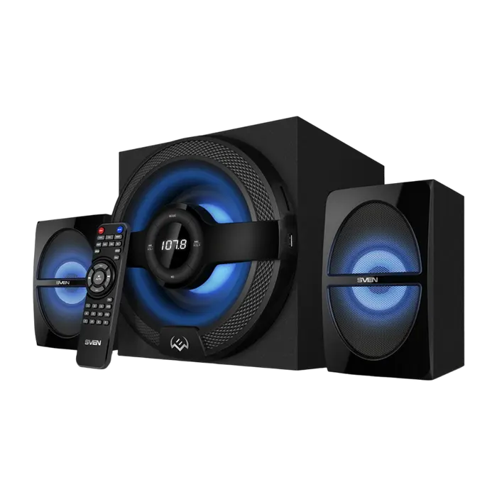 Boxe SVEN "MS-2085" SD-card, USB, FM, remote control, Bluetooth, Black, 60w/30w + 2x15w/2.1
 [1]