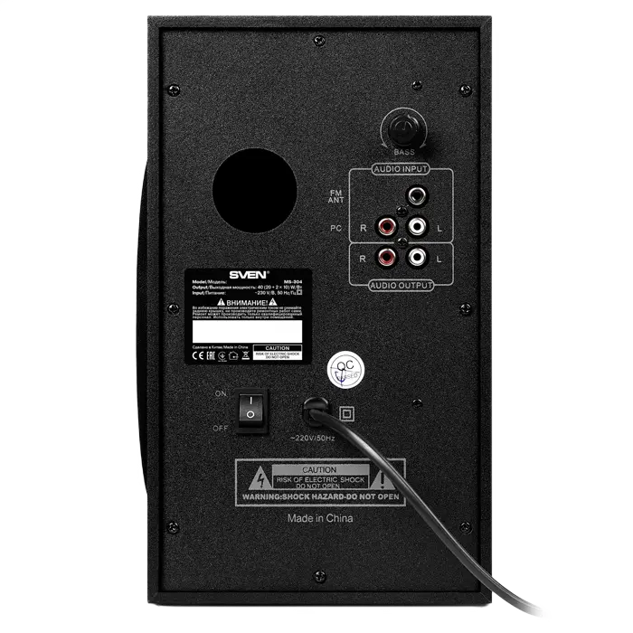 Акустическая система SVEN MS-304 2.1, Черно-красная – мощный звук и полный функционал для дома и офиса [4]