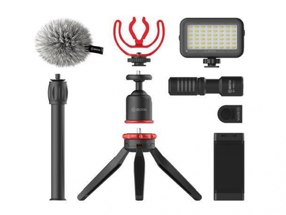 Boya Vlogger Kit Plus BY-VG350 (Led Light/Tripod/Shock Mount/Microphone With Monitoring, Super Cardiod Pattern) [8]