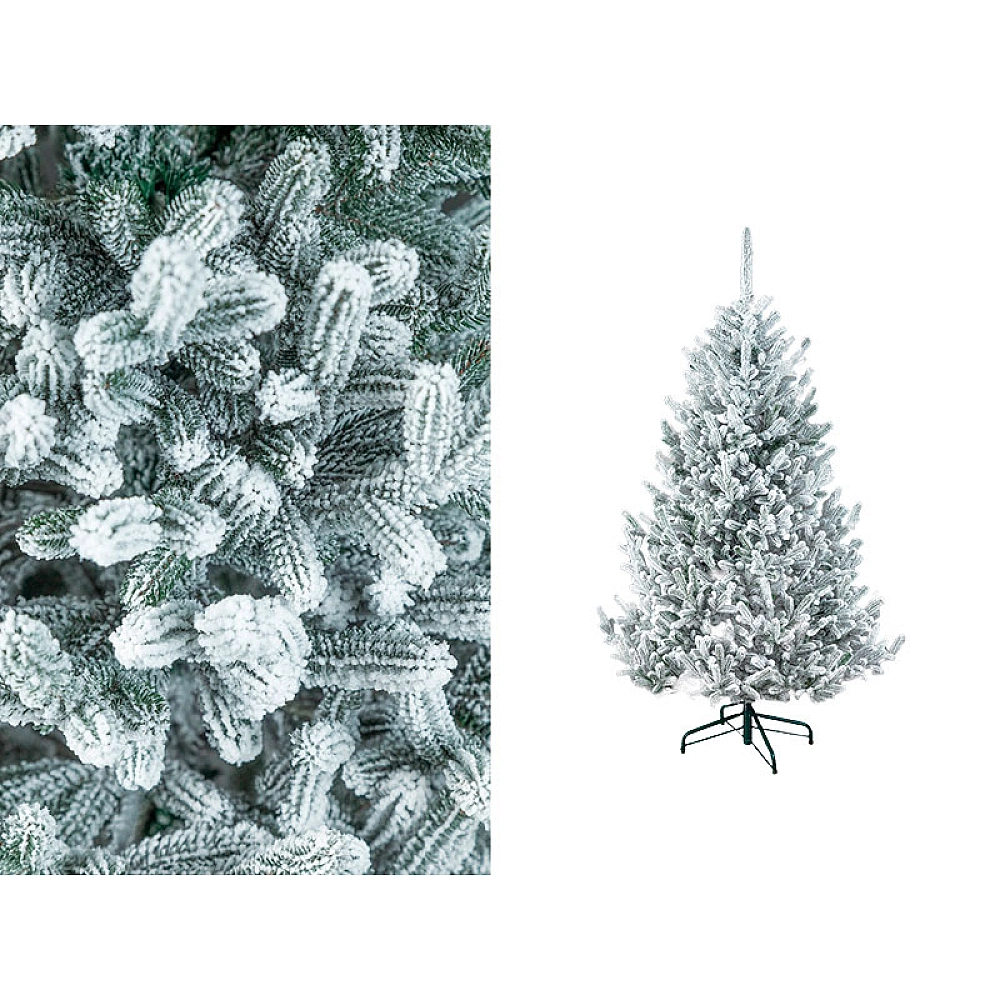 Brad artificial în zăpadă Vienez 150 cm, 359 ramuri, PE – brad mic, elegant [1]