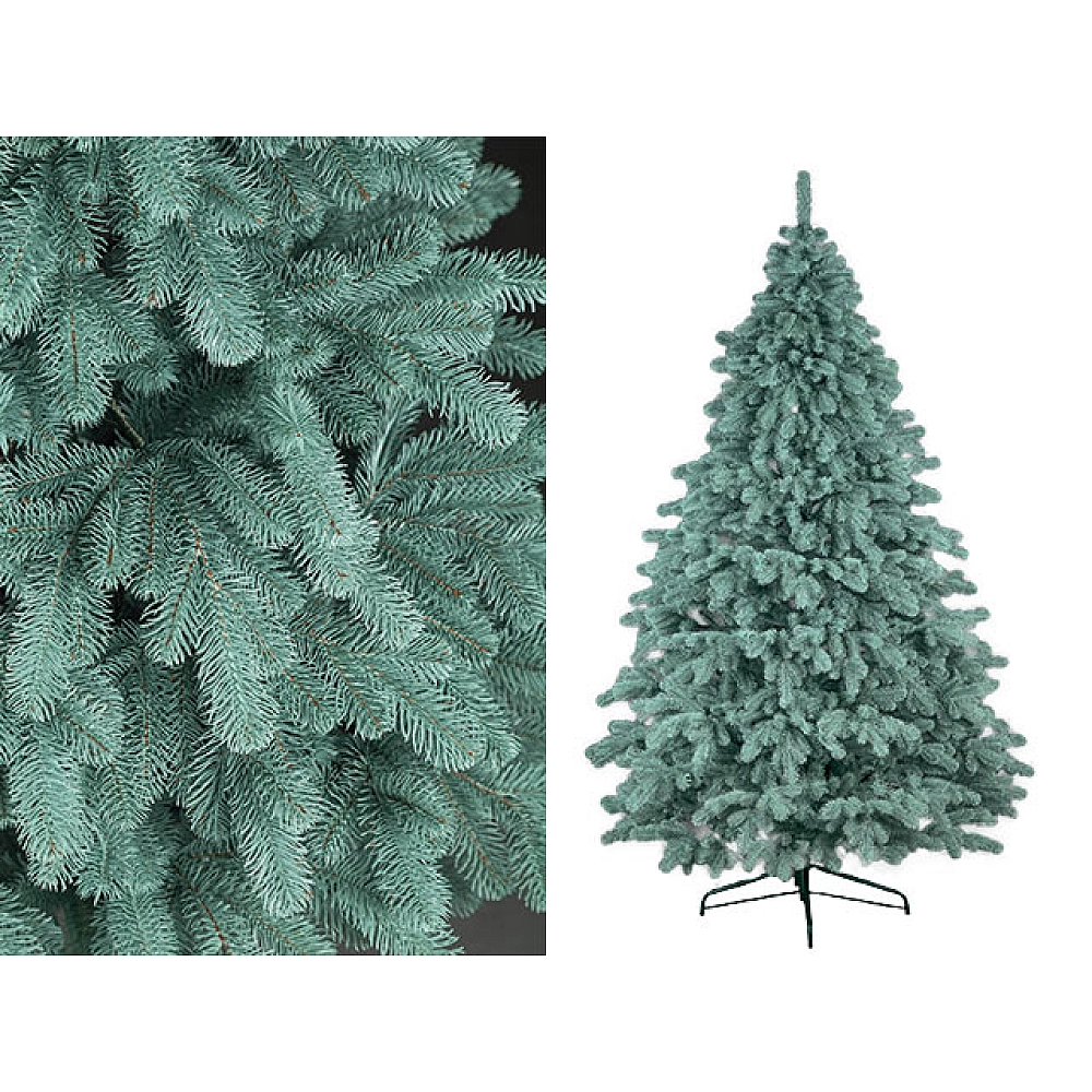 Искусственная ёлка Kovalevskaia голубая, литые иголки, 230 см, 610 веток – высокая ёлка [1]