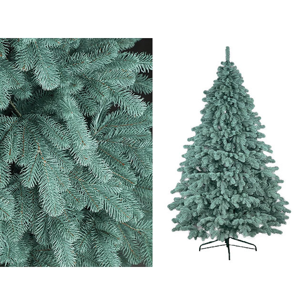 Brad artificial Kovalevskaia albastru, ace turnate, 250 cm, 763 ramuri – brad mare și dens [1]
