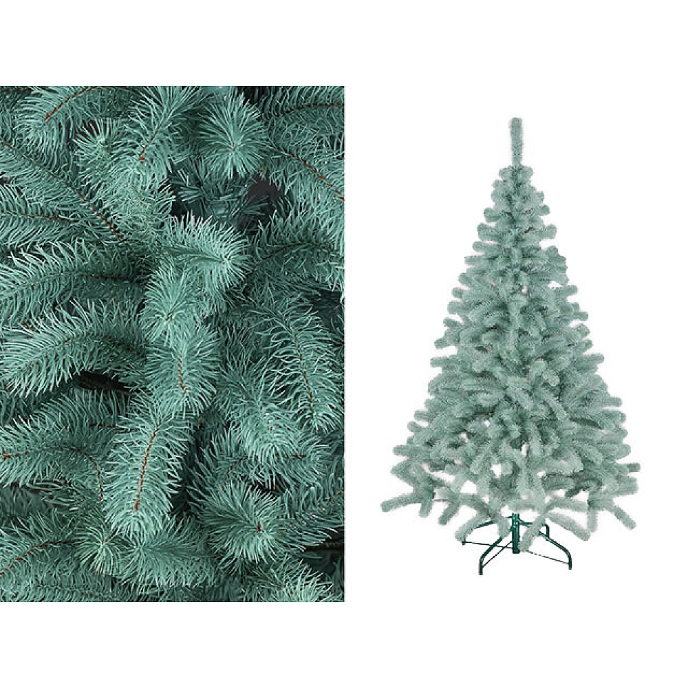 Искусственная ёлка Prezident голубая, литые иголки, 180 см, 631 ветка, PE – средняя голубая ёлка [1]