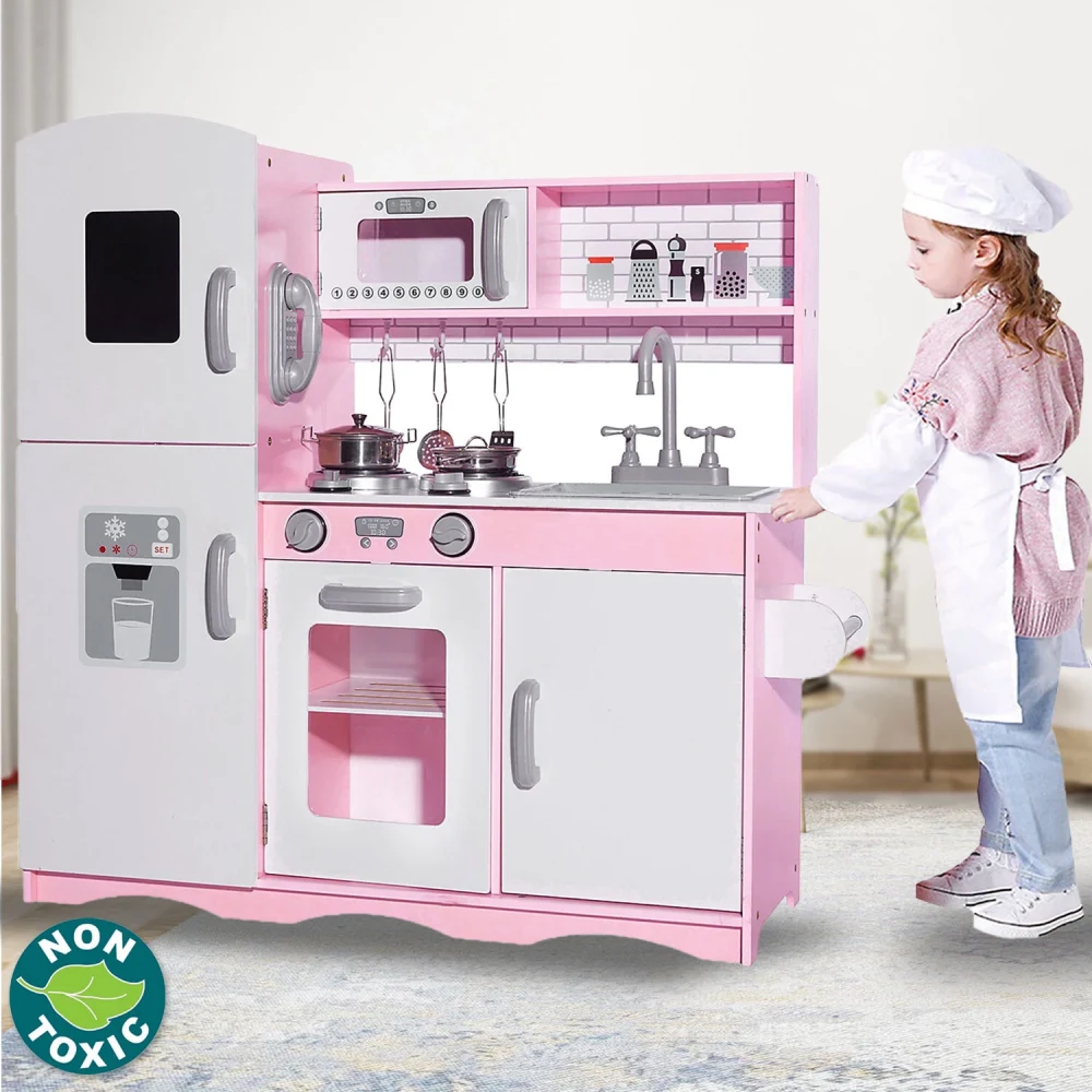 Bucătărie din lemn pentru fetițe cu sunete și lumini – Eleganță și Interactivitate (Art. 63277) [2]