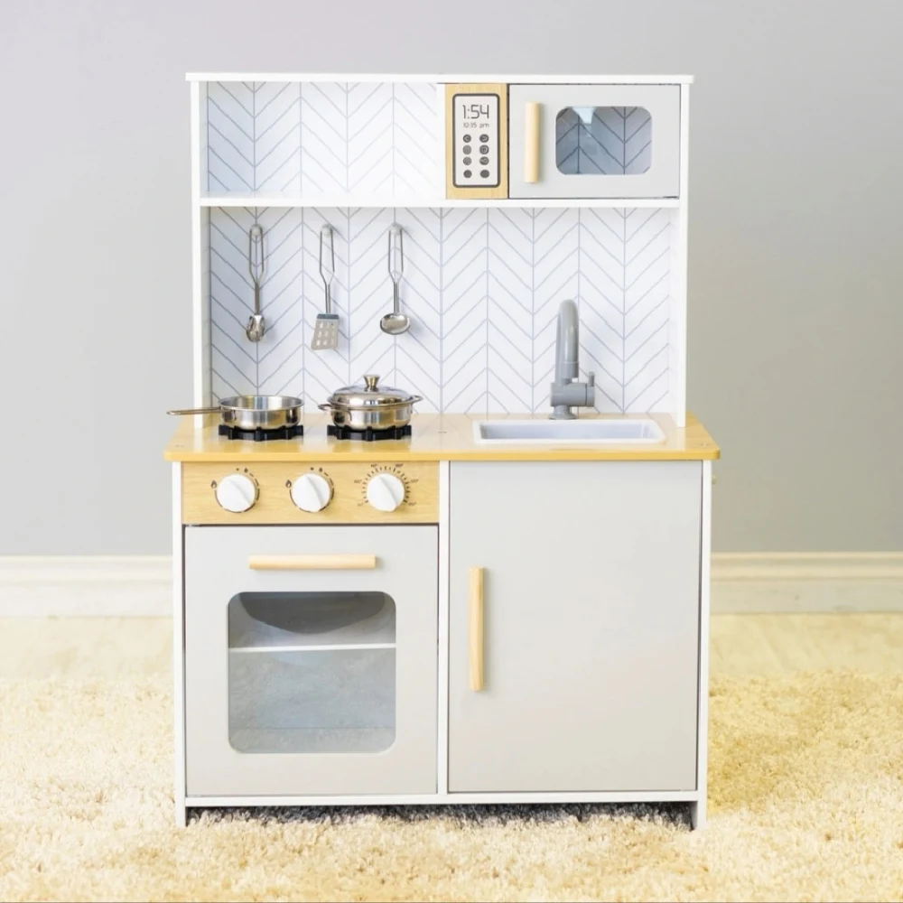 Bucătărie din lemn pentru fetițe cu sunete și lumini – Experiență culinară realistă (Art. 63307) [3]